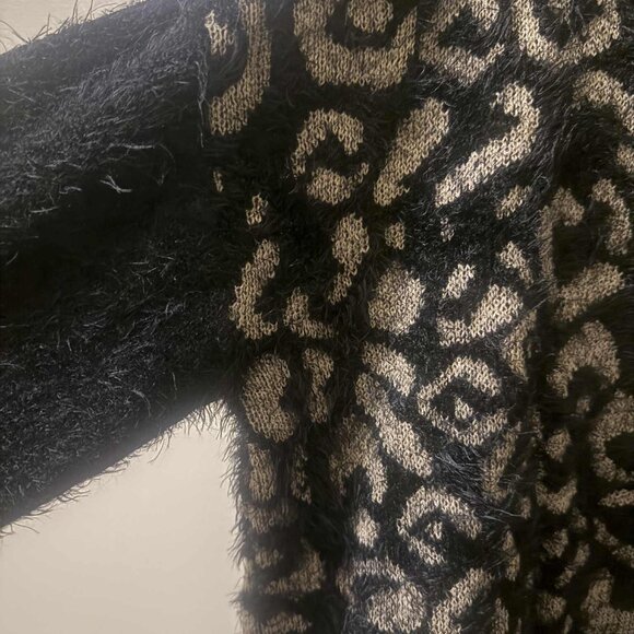 Plus Size Joseph A Leopard Eyelash Knit Sweater XXL - Picture 4 of 4